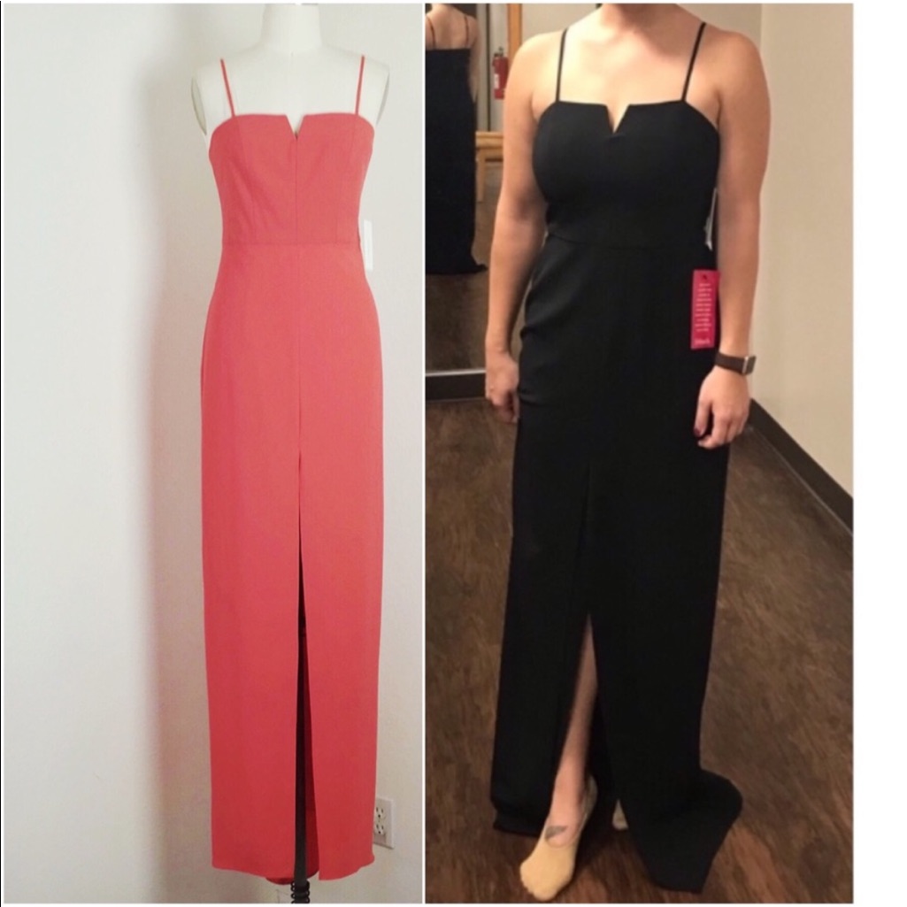 Halston Heritage Notch Maxi Dress 1164